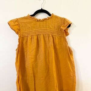 LOFT Golden Ruffle Detail Top